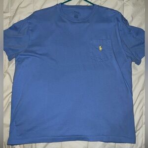 Polo Ralph Lauren Classic Blue Tee with Yellow Logo